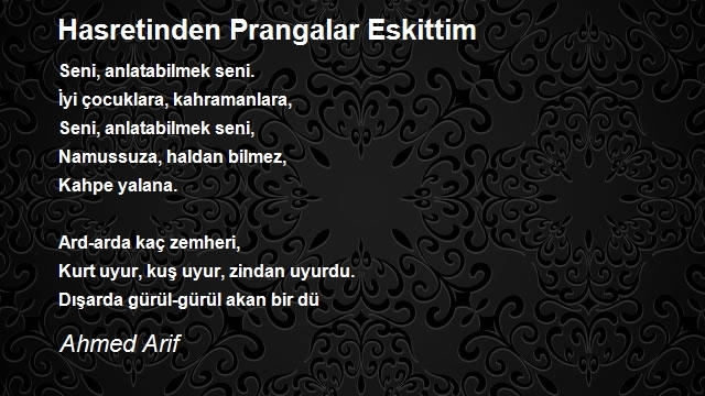 Hasretinden Prangalar Eskittim